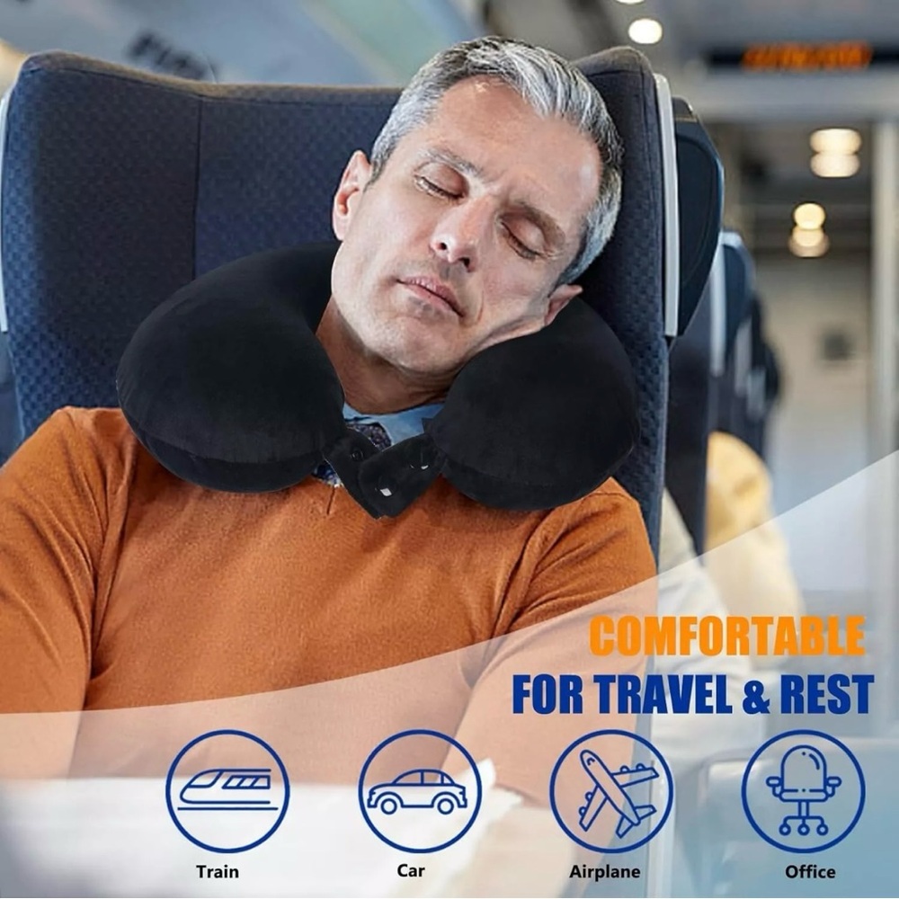 SAIREIDER Travel Pillow 100% Pure Memory Foam Travel Neck Pillow Sep sale